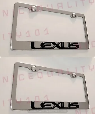 2X 3D Lexus Stainless Steel Chrome Finished License Plate Frame Holder • $21.95