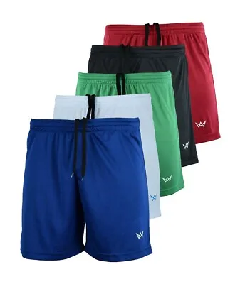 Mens Shorts Football Dri Fit Park Gym Training Sports Running Short Apex Wear • $10.99