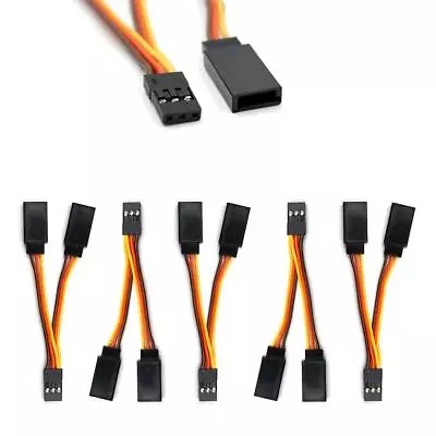 5 Pcs JR/Futaba Style Servo 1 To 2 Y Harness Leads Splitter Cable Male To Female • $12.25