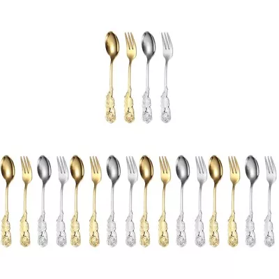  5 Sets Dessert Accessories Kitchen Spoons And Forks Cake Mixing Mini • £29.45