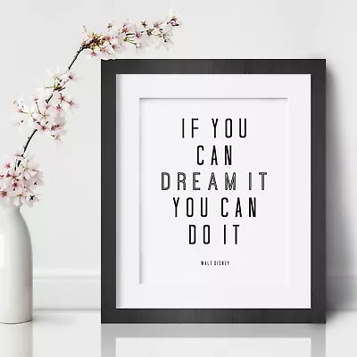 Walt Disney Inspirational Wall Art Print Motivational Quote Poster Decor Gift • $6.97