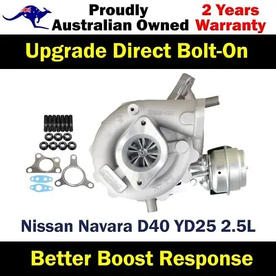 $569 • Buy Turbo Pros Billet Upgrade Turbo For Nissan Navara D40 4-Bolt 2.5L