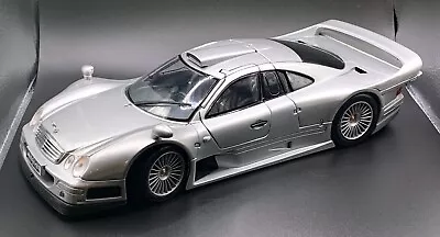 Gorgeous Silver Mercedes-Benz CLK GTR 1:18 Scale Maisto Model!!! (DM118-010) • $22.95