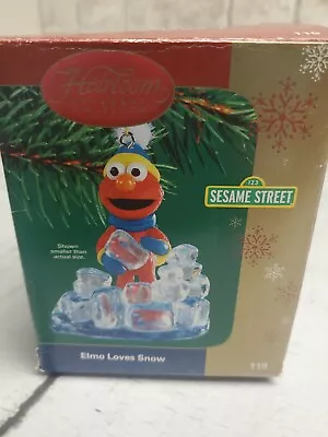 Sesame Street Elmo Loves Snow Carlton Cards Christmas Ornament 2004  • $12