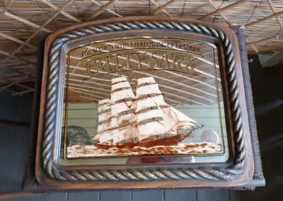 Vintage Cutty Sark British Clipper 1869 Scotch Whisky Ship Mirror Bar Sign 15x18 • $39