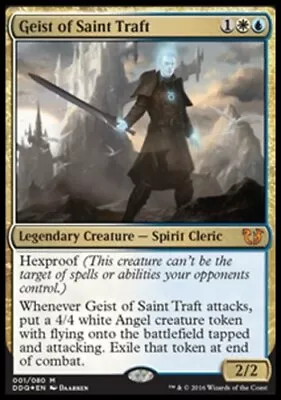 1 X Geist Of Saint Traft - Foil - Duel Decks: Blessed Vs Cursed - Moderate Play  • $0.99