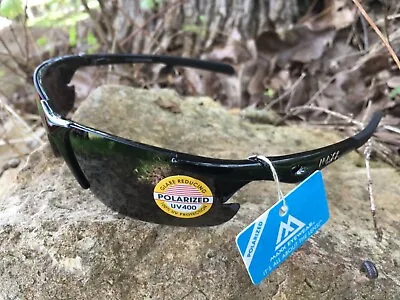 Maxx HD Sunglasses Storm Polarized Gloss Black Smoke Lens HDP 57578 Rev19 • $19.95