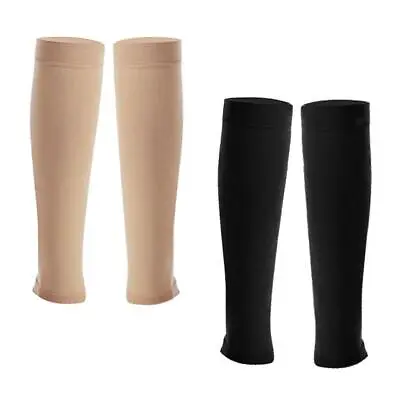 Prettyia 2Pair Compression Socks Unisex Footless Varicose Veins Elastic Stocking • £14.70