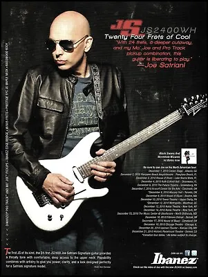 Joe Satriani Signature Ibanez JS2400 Guitar Aadvertisment With 2010 Tour Dates • $4