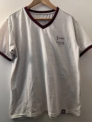Qatar Airways World Cup Men’s T-shirt V-Neck Number 22 Sz M • $9.99