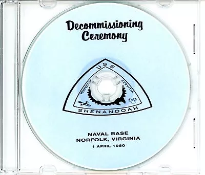 USS Shenandoah Ad 26 Decommissioning Program 1980 On CD Navy • $34.95