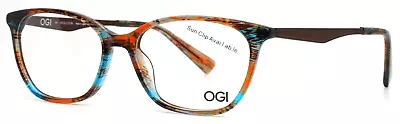 OGI Evolution 9209/1724 Brown Blue Orange Womens Eyeglasses 53-16-140 B:38 • $37.97