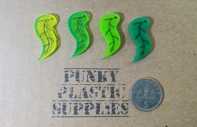 5x Leaf Laser Cut Acrylic Charms/pendants/ Cabochons/ Jewellery/leaves/plant • £2