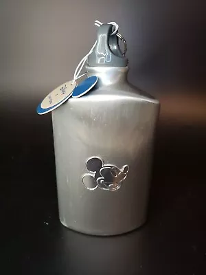 NEW Mickey Mouse Aluminum Water Bottle W/Screw Top & Carabiner Hook • $12