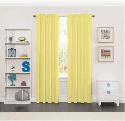 Eclipse Tree Tops Blackout Curtain Panel GIRAFFE YELLOW 42 X63  Rod Pocket • $14.24