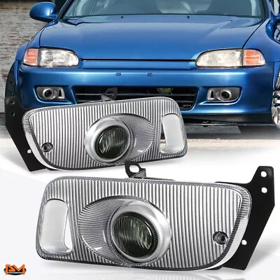 For 92-95 Honda Civic 2/3-Dr OE Style Smoked Lens Bumper Fog Light/Lamp+Switch • $44.89