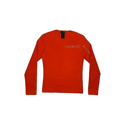 Vintage Versace Sport Long Sleeve Top Orange Womens Small • $49.31