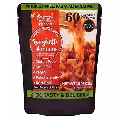 Miracle Noodle Rte Meal Spagheti Marinra 280 Gm (Pack Of 6) 60 Calories 3% Fiber • $31.29