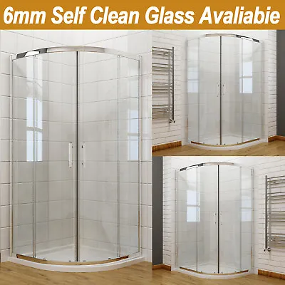 £151.99 • Buy Offset Quadrant Shower Enclosure Door Walk In Corner Cubicle Glass+Stone Tray