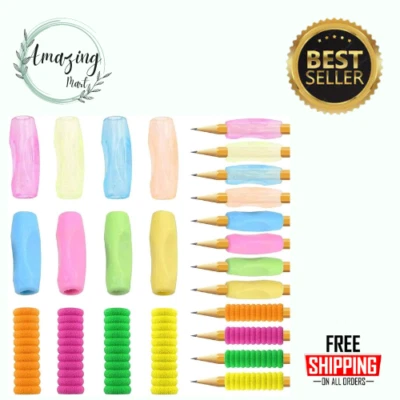 £22.99 • Buy Devenirriche Multicolor Pencil Grips Children's Silicone Finger Grips 12 Pac...