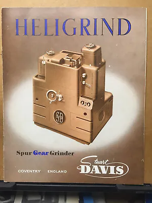 Vtg Stuart Davis Catalog Heligrind Spur Grinder Coventry England Machine Tool • $16.98