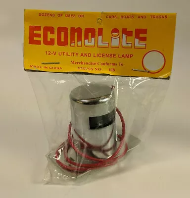 Jammy J-EC7 Incandescent 12V Econolite Utility / License Lamp Luster Zinc Plated • $16.18