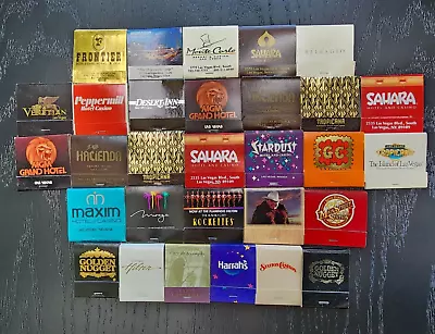 VTG *RARE* LOTS Of 30 Las Vegas Hotel & Casinos Matchbook Matches *UNSTRUCK* • $49.99