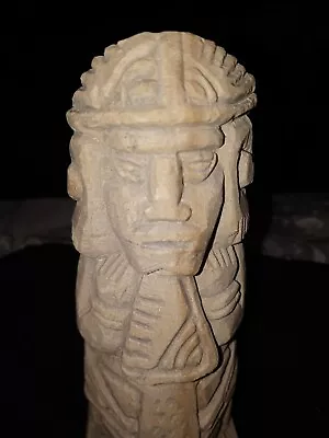 Unique Mayan Pre Colombia Carved Stone 6  Deity Totem Museum Artifact Antique  • $60