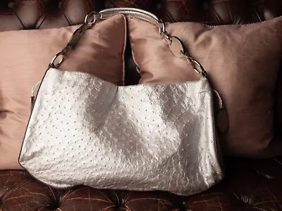Designer Handbag By Tanner Krolle Ostrich Leather Shoulder Bag Rare! • £245