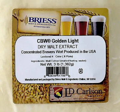 Briess Light Dry Malt Extract 3lbs For Home Brew Beer Making • $17.50