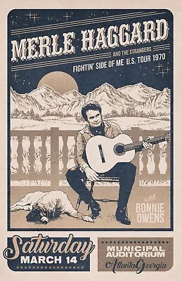 Merle Haggard Reprint 13  X 19  Concert Poster • $19.95