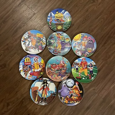 Vintage Lot Of (9)  McDonalds Ronald McDonald Plastic Collectors Plates (read) • $25