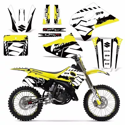 Decal Graphic Kit W/ Backgrounds Suzuki RM125 RM 125/250 RM250 Dirt Bike 93-95 W • $79.95