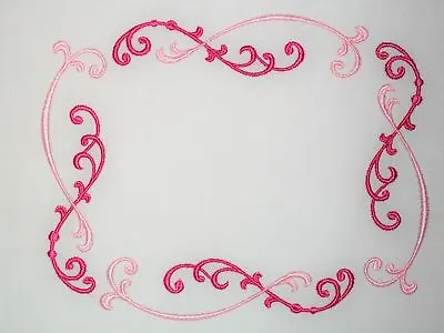 Pink Quilt Label Pretty Scrolled Filigree Theme Machine Embroidery To Customize • $9.95