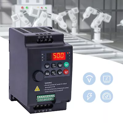 2 HP 3 Phase Motor Variable Frequency Drive VFD Speed Controller 220VAC 1.5KW 7A • $89.30