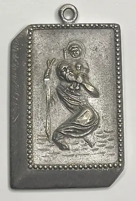 Vintage Theda Sterling Silver St Christopher Medal Signed • $59.99