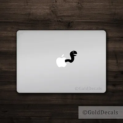 Apple Worm - Mac Apple Logo Laptop Vinyl Decal Sticker Macbook Decal Funny Cute • $3.75