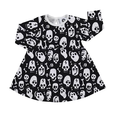 Metallimonsters Baby Skull & Bone Dress Alternative Goth Punk • £20.99