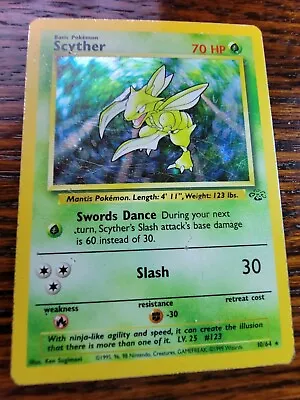 $13.99 • Buy Scyther 10/64 Holo Rare Jungle Pokemon Card MP