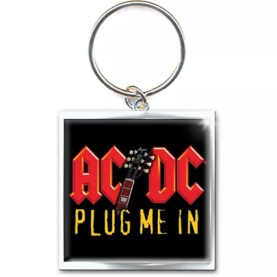 AC/DC PLUG ME IN Official Metal Keyring Keychain • $28.59