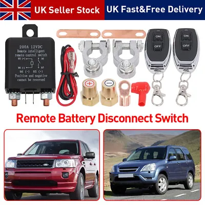 Car Battery Disconnect Relay Master Wireless Remote Kill Cut-off Switch Isolator • £20.99