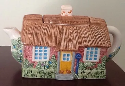 £7 • Buy Thatched Cottage Ceramic Teapot