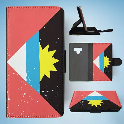 Samsung Galaxy Note 9 Flip Case Wallet Cover|antigua & Barbuda Country Flag • $6.98