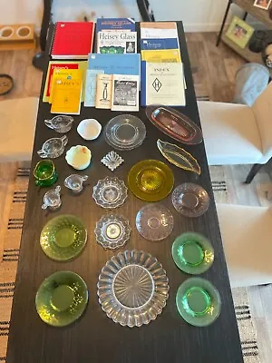 Heisey Glass Lot With Books From Museum And Salesman Pamphlets. • $450