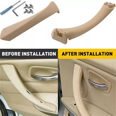 $18.99 • Buy Passenger Side Door Panel Handle Pull Trim Inner Outer For BMW E90 E91 316 Beige