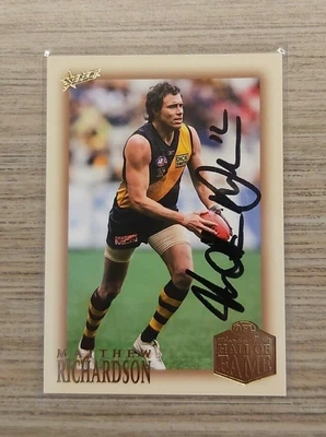 $55 • Buy Richmond - Matthew Richardson Signed Afl Select 2018 Legacy Hall Of Fame Card