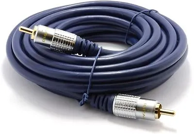 £4.99 • Buy Subwoofer Cable RG59 RCA Single Phono Quality Lead For Audio Or Composite