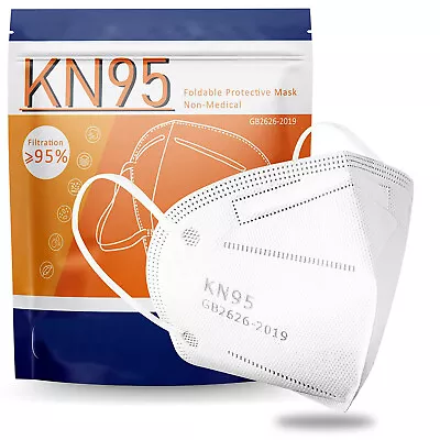 White KN95 Protective 5 Layer Face Mask BFE 95% Disposable KN95 Mask • $8.98