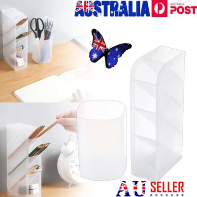 $10.70 • Buy Desk Organizer Pens Storage Brush Stand Desk Pencil Holder Makeup Storage Box TK