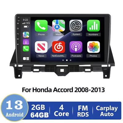 64G Android 13 Carplay GPS DSP Car Stereo Radio For Honda Accord 8 2008-2013+CAM • $208.49